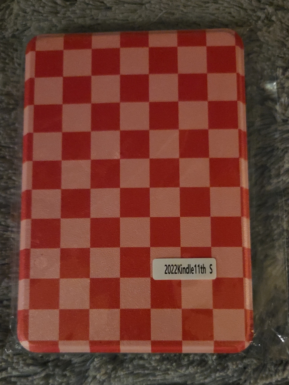 Red and Pink Checkerboard Kindle Case